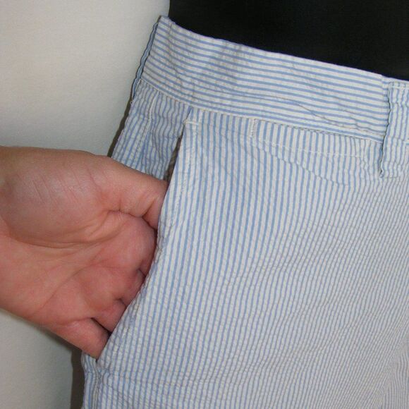 J. Crew Shorts, 34, Blue Seersucker, Club, Cotton, Bermuda - Picture 5 of 11